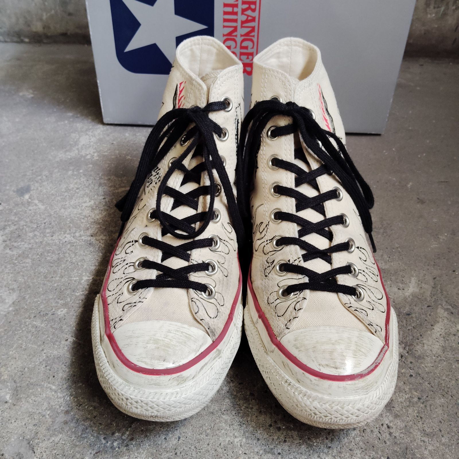 CONVERSE ALL STAR AGED 87 HC HI / STRANGER THINGS 5 NATURAL 26cm 