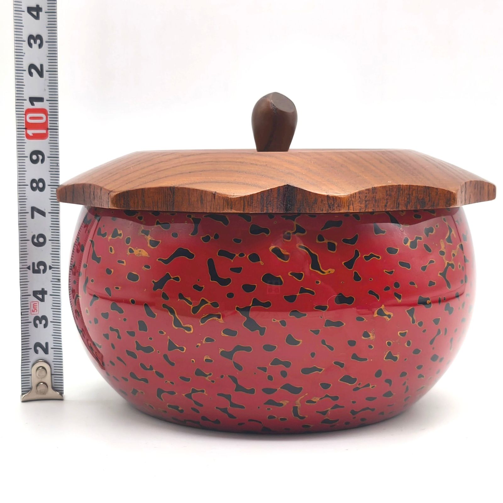 津軽塗（唐塗）バカ塗り・柿型鉢・菓子器・伝統工芸・No.260219-01