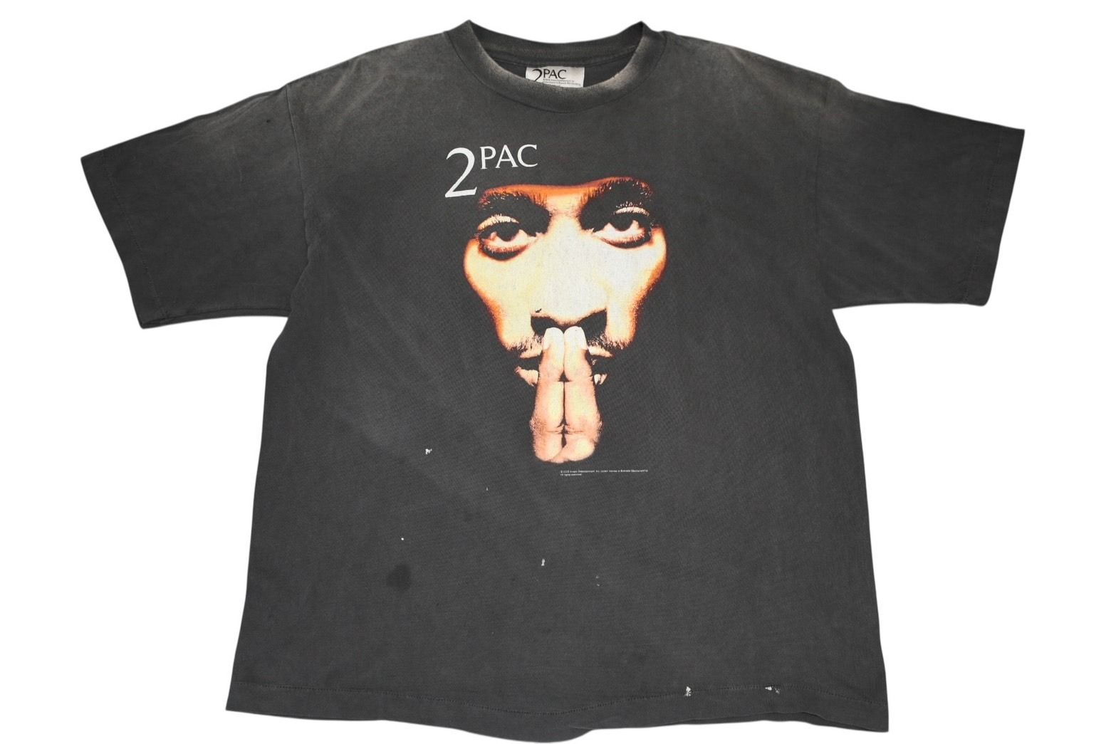 SAINT MICHAEL セントマイケル 2pac Tシャツ チャコールグレー サイズL
