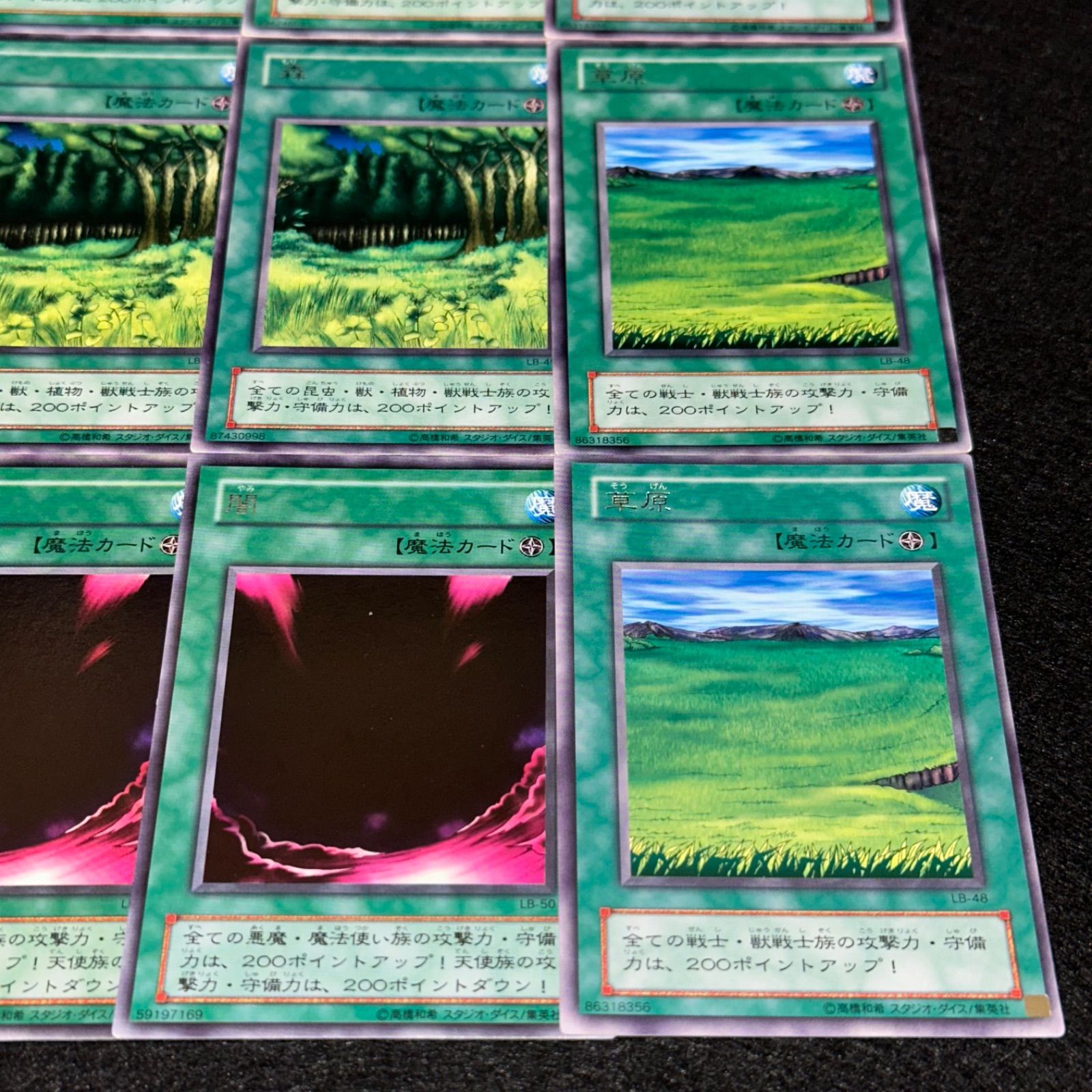 遊戯王】No.4576 2期字レア 荒野 森 闇 草原 各3枚 計12枚 - メルカリ