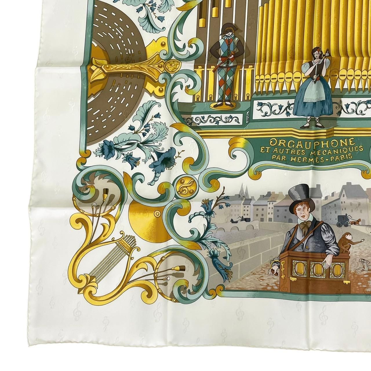 新品同様 HERMES エルメス スカーフ シルク カレ90 ORGAUPHONE ET