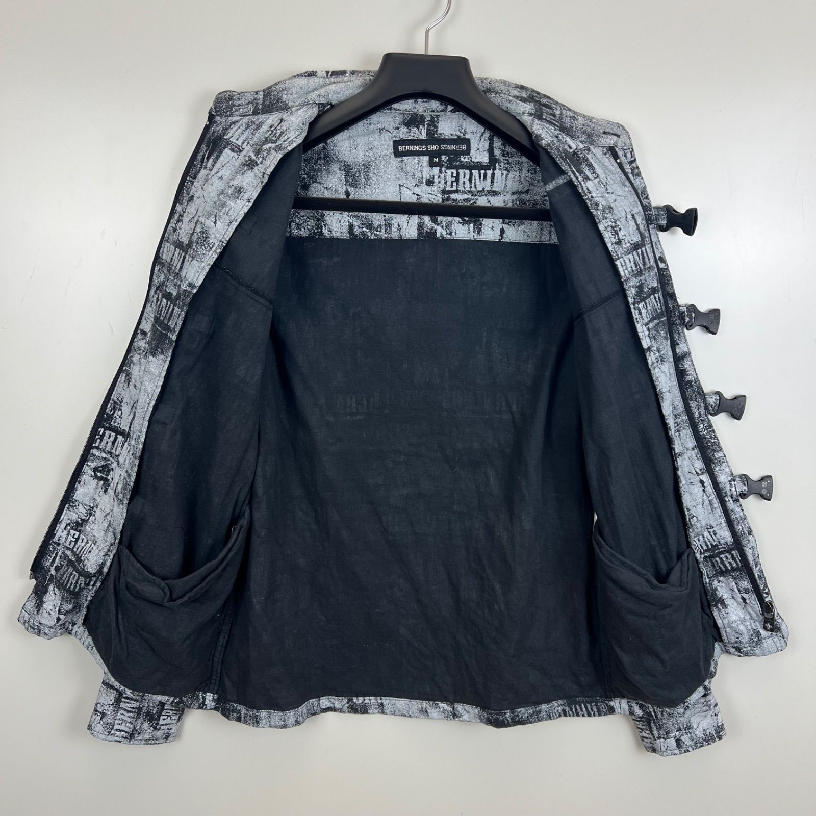 BERNINGS SHO 00s y2k archive strap zip jacket M バーニングショウ