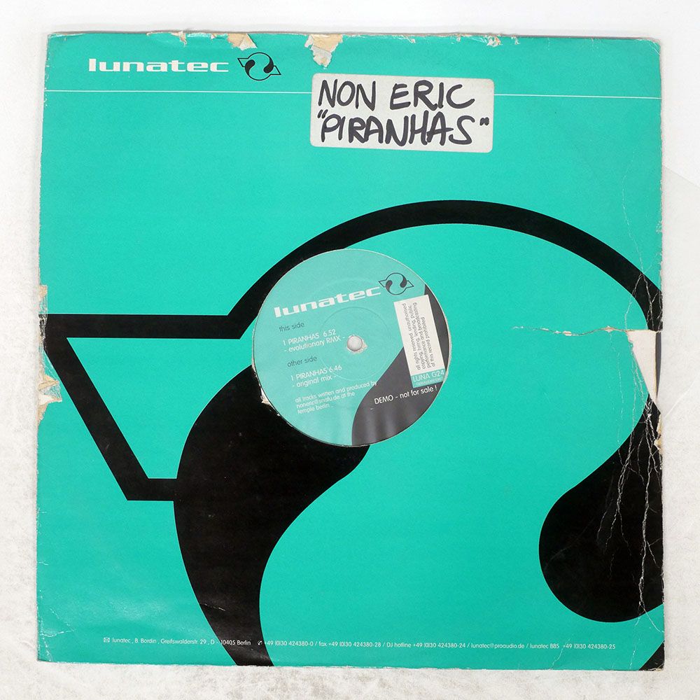ドイツ盤 NON ERIC/PIRANHAS/LUNATEC LUNAG24 12 - メルカリ