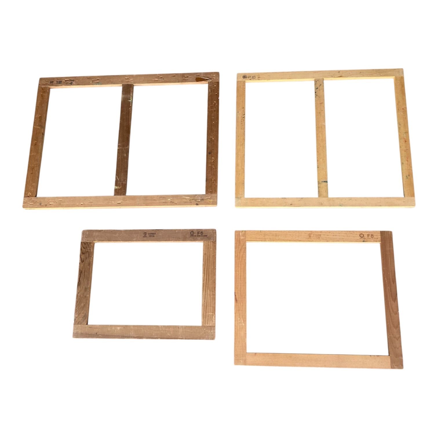 油彩用キャンバス木枠のみ 油絵用 木枠4種セット】F6 F8 F10 F12 FUNAOKA含む キャンバス枠 中古
