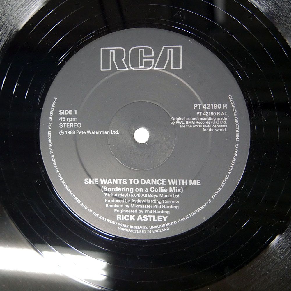 UK盤 RICK ASTLEY/SHE WANTS TO DANCE WITH ME/RCA PT42190R 12 - メルカリ