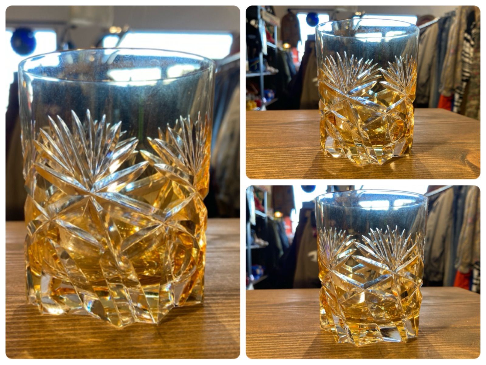 MP166) KAGAMI CRYSTAL カガミクリスタル サンクラール 切子 ロック