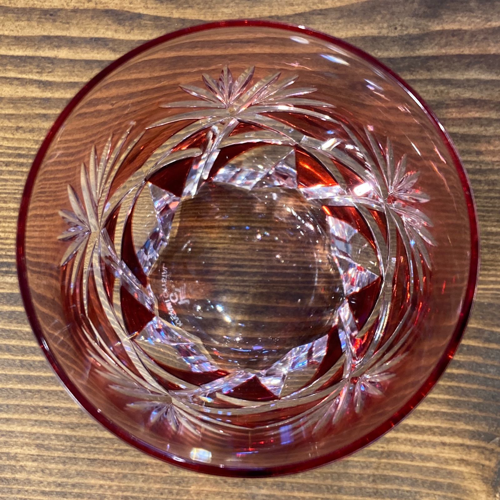 MP166) KAGAMI CRYSTAL カガミクリスタル サンクラール 切子 ロック