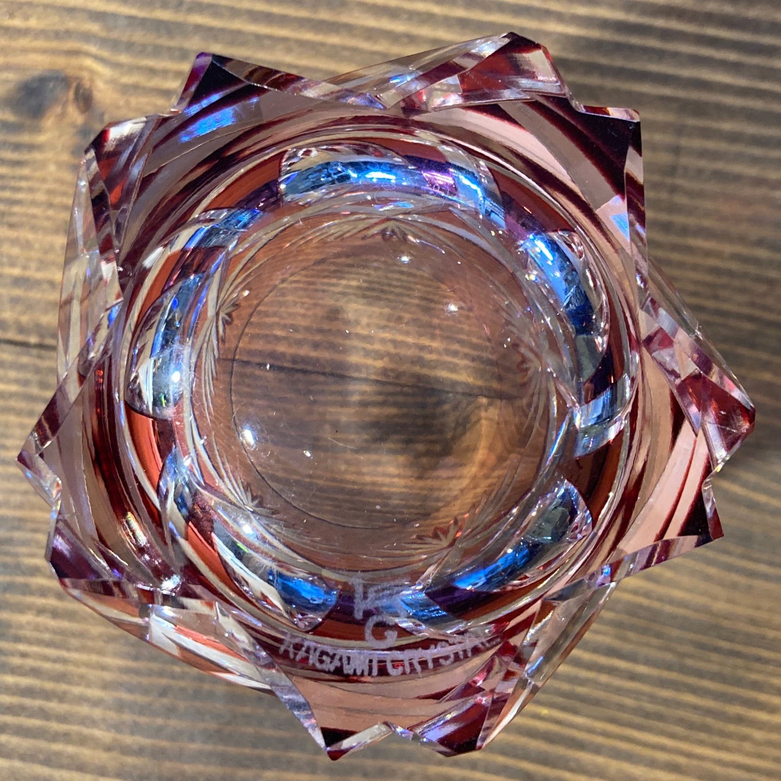 MP166) KAGAMI CRYSTAL カガミクリスタル サンクラール 切子 ロック