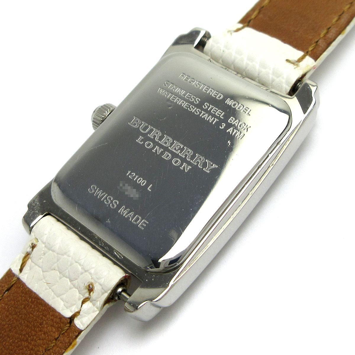 BURBERRY バーバリー レクタンギュラー レディース シルバー文字盤
