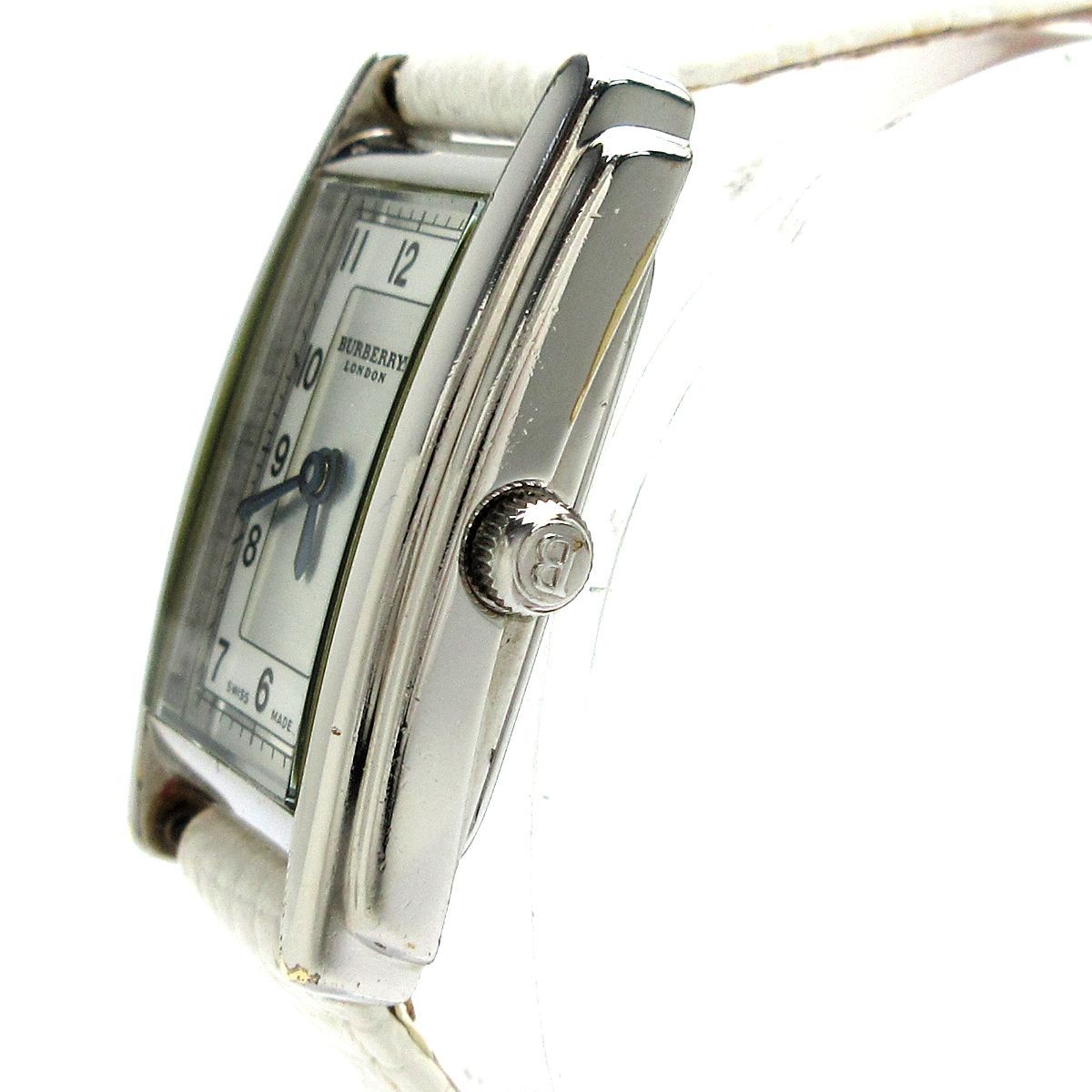 BURBERRY バーバリー レクタンギュラー レディース シルバー文字盤
