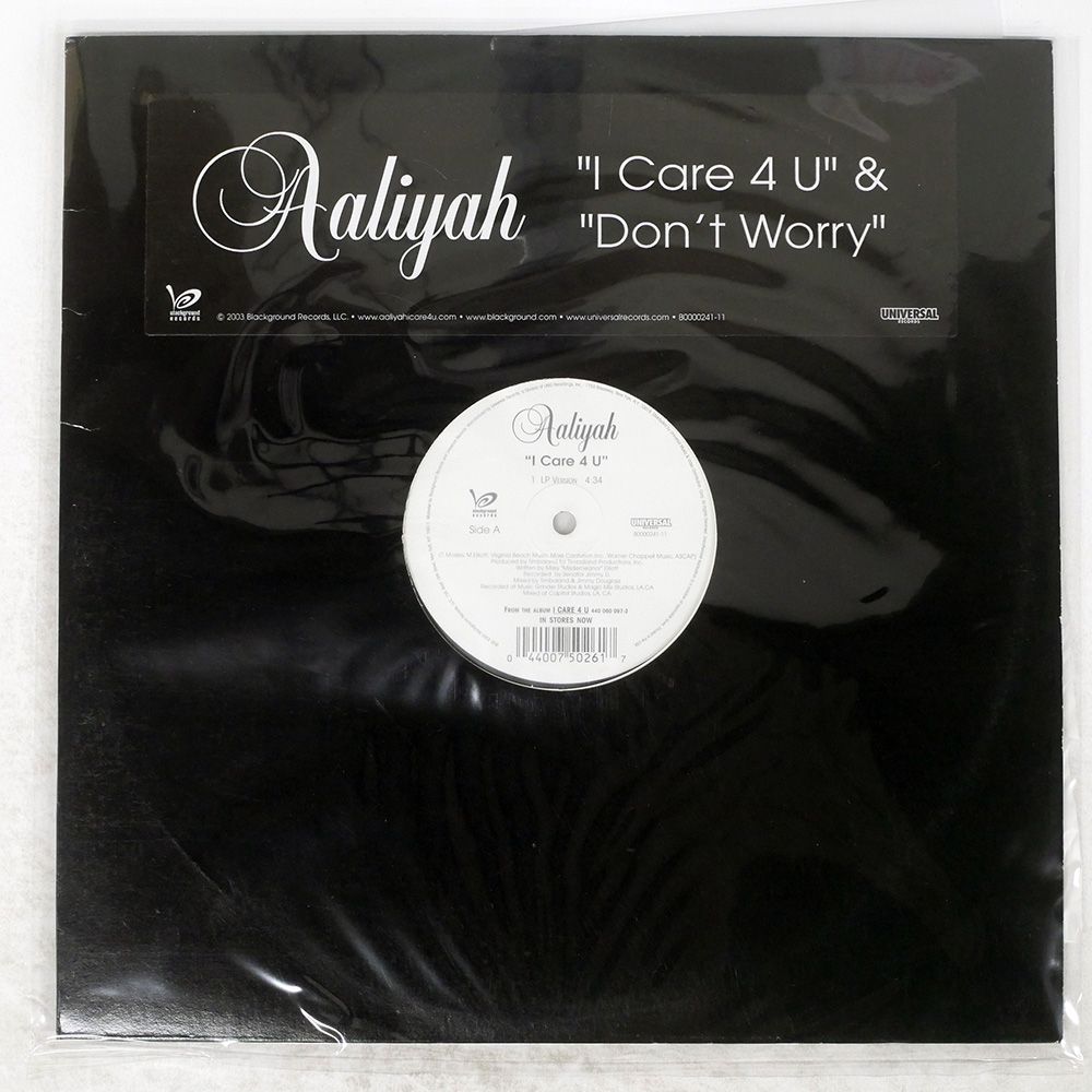 US盤 AALIYAH/I CARE 4 U/BLACKGROUND B000024111 12 - メルカリ