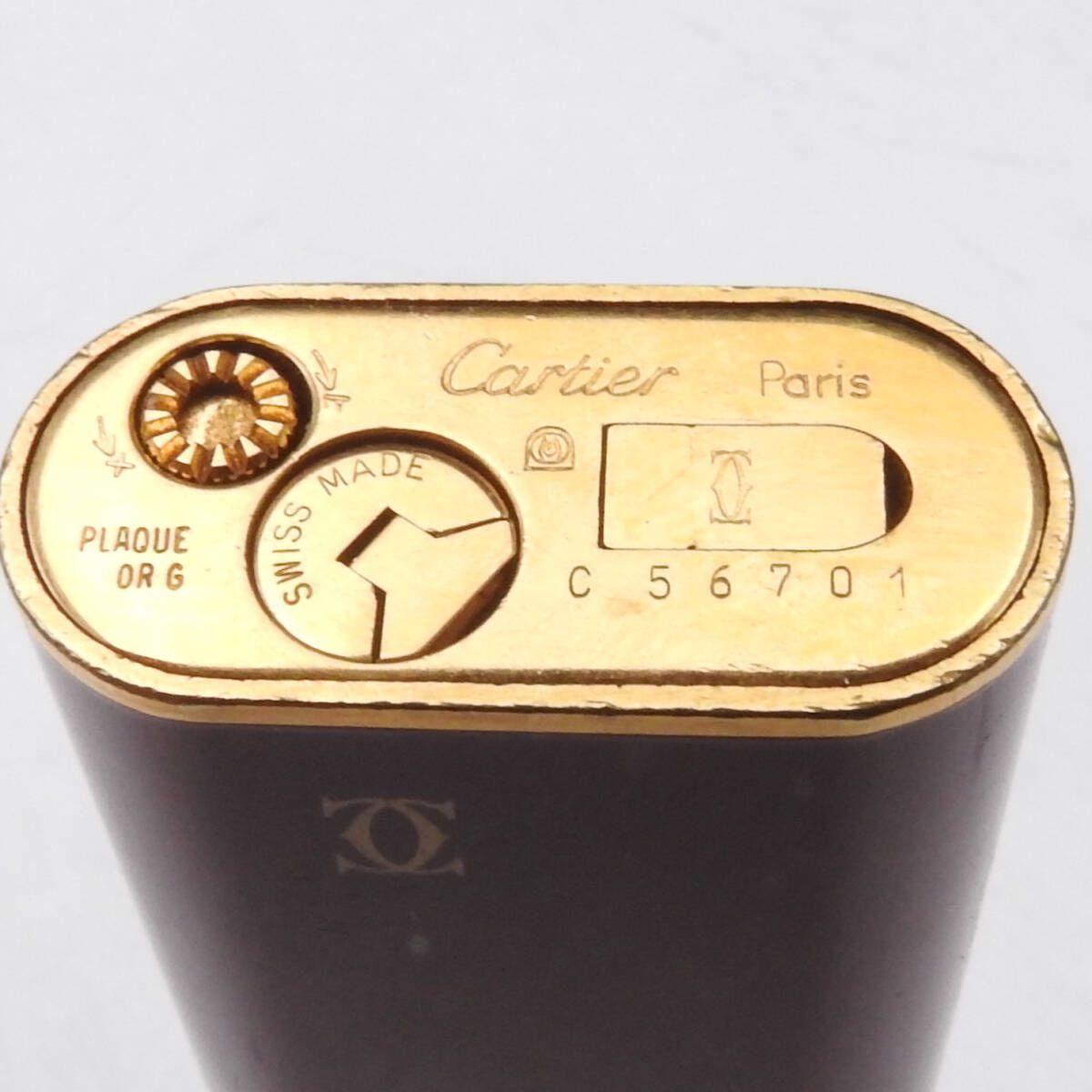 着火未確認】Cartier カルティエ トリニティ ロゴ入り ガスライター 