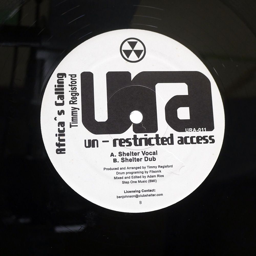US盤 TIMMY REGISFORD/AFRICA'S CALLING/UN-RESTRICTED ACCESS URA011