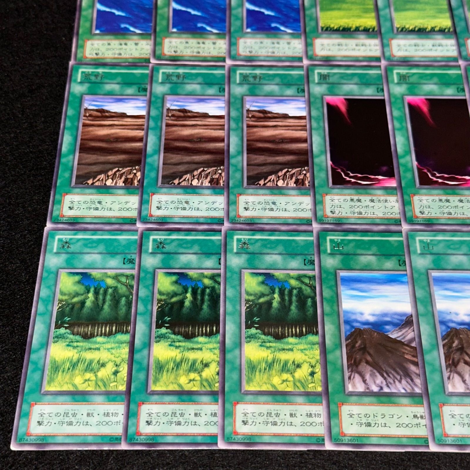 遊戯王】No.4583 2期字レア 海 草原 荒野 闇 森 山 各3枚 計18枚