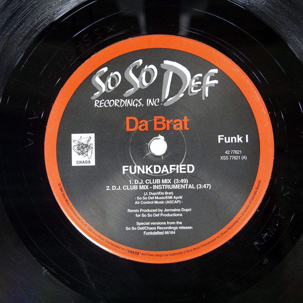 US盤 DA BRAT/FUNKDAFIED/SO SO DEF 4277621 12 - メルカリ