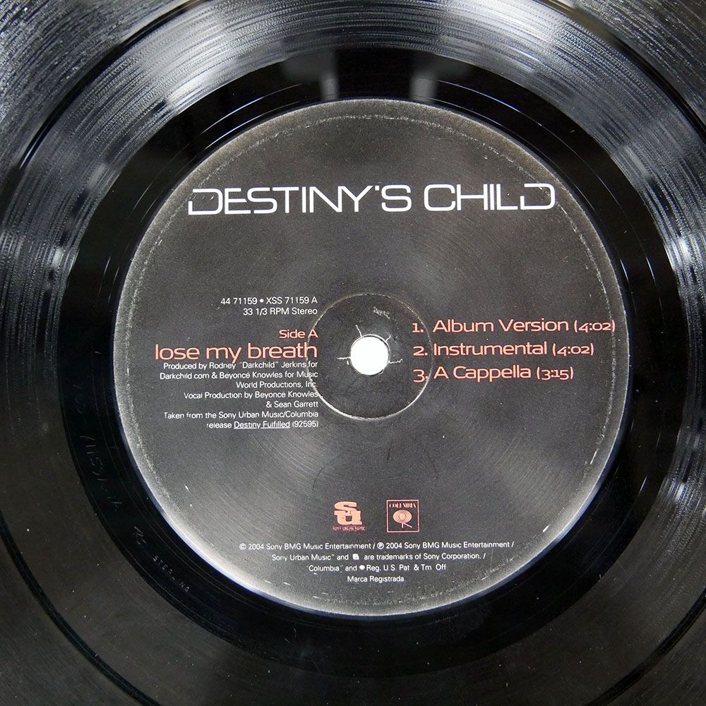 US盤 DESTINY'S CHILD/LOSE MY BREATH/COLUMBIA 4471159 12 - メルカリ