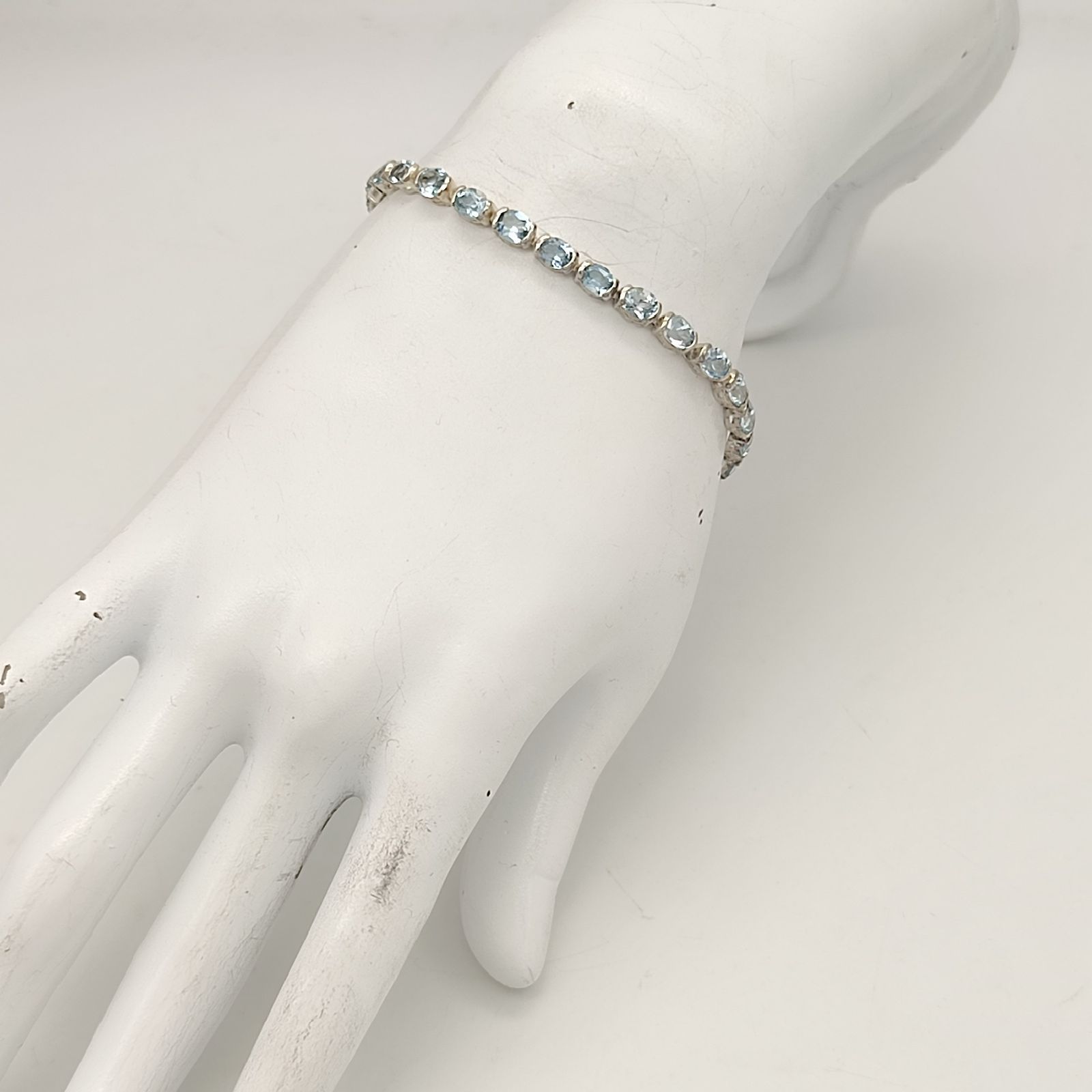 美品】アクアマリンブレスレット SILVER シルバー925 10.2g - メルカリ
