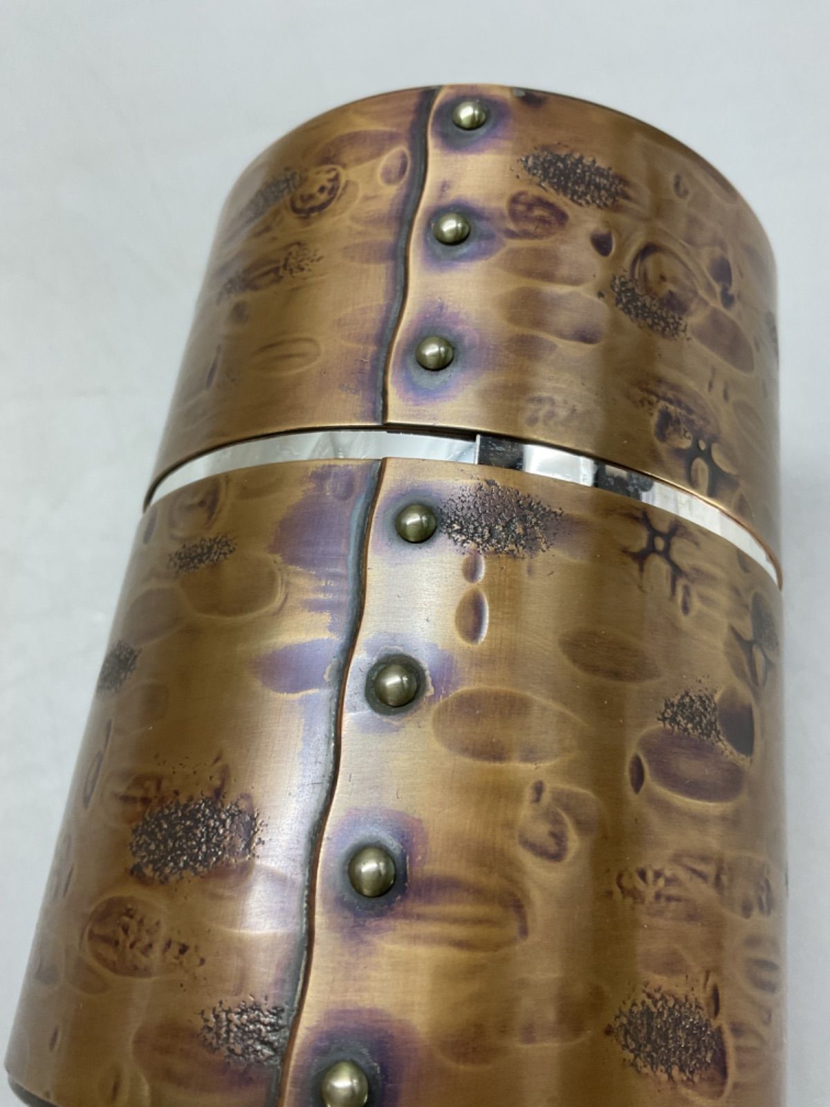 M43 鎚起工房 清雅堂 清雅堂 六半 銅製 鎚起銅器 茶筒 茶器 茶道具