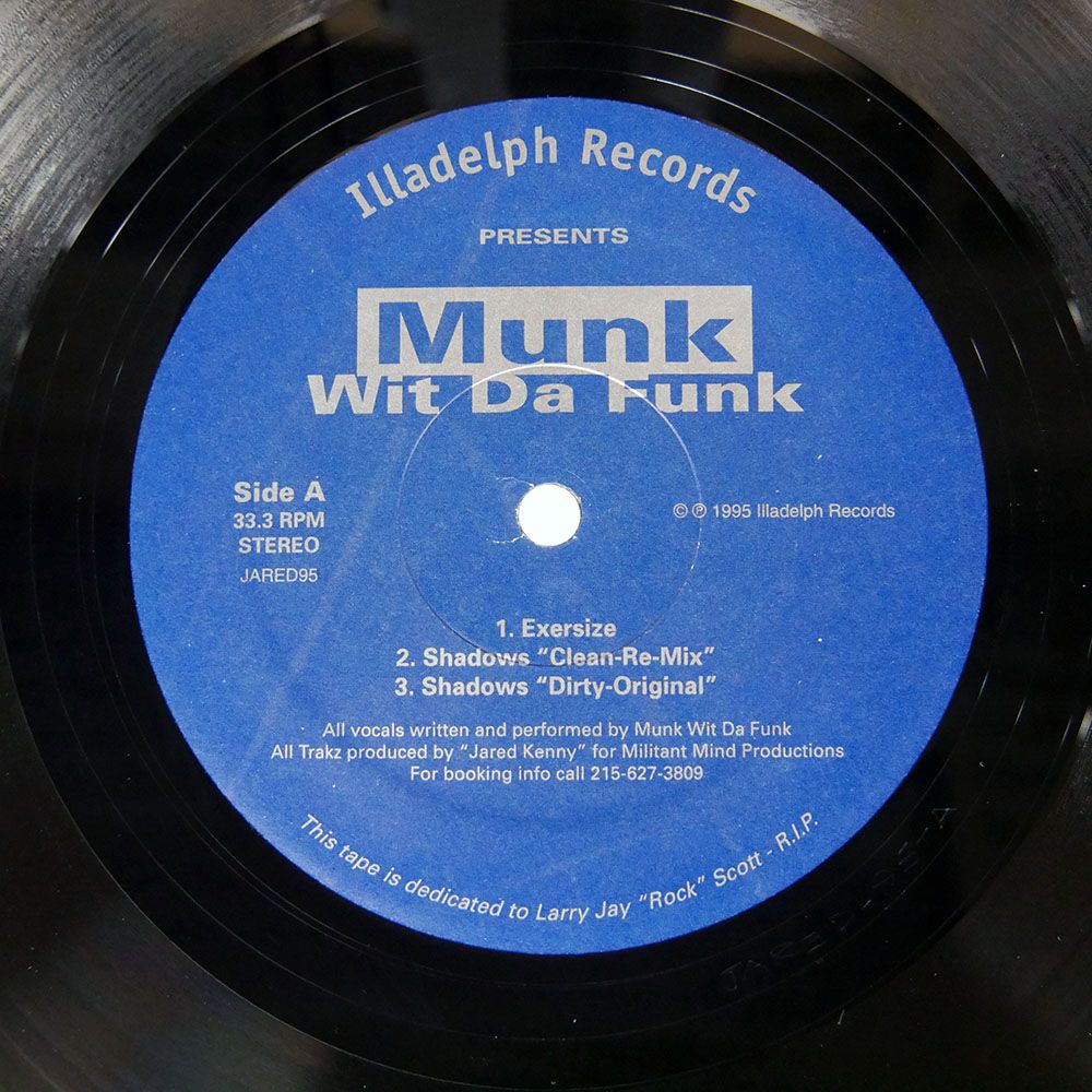 US盤 MUNK WIT DA FUNK/EXERSIZE/ILLADELPH JARED95 12 - メルカリ