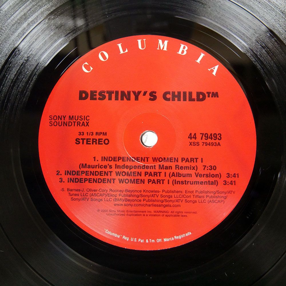 US盤 DESTINY'S CHILD/INDEPENDENT WOMEN PART I/COLUMBIA 4479493 12