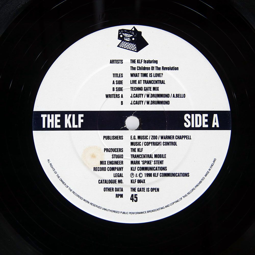 UK盤 KLF/WHAT TIME IS LOVE?/KLF COMMUNICATIONS KLF004X 12 - メルカリ
