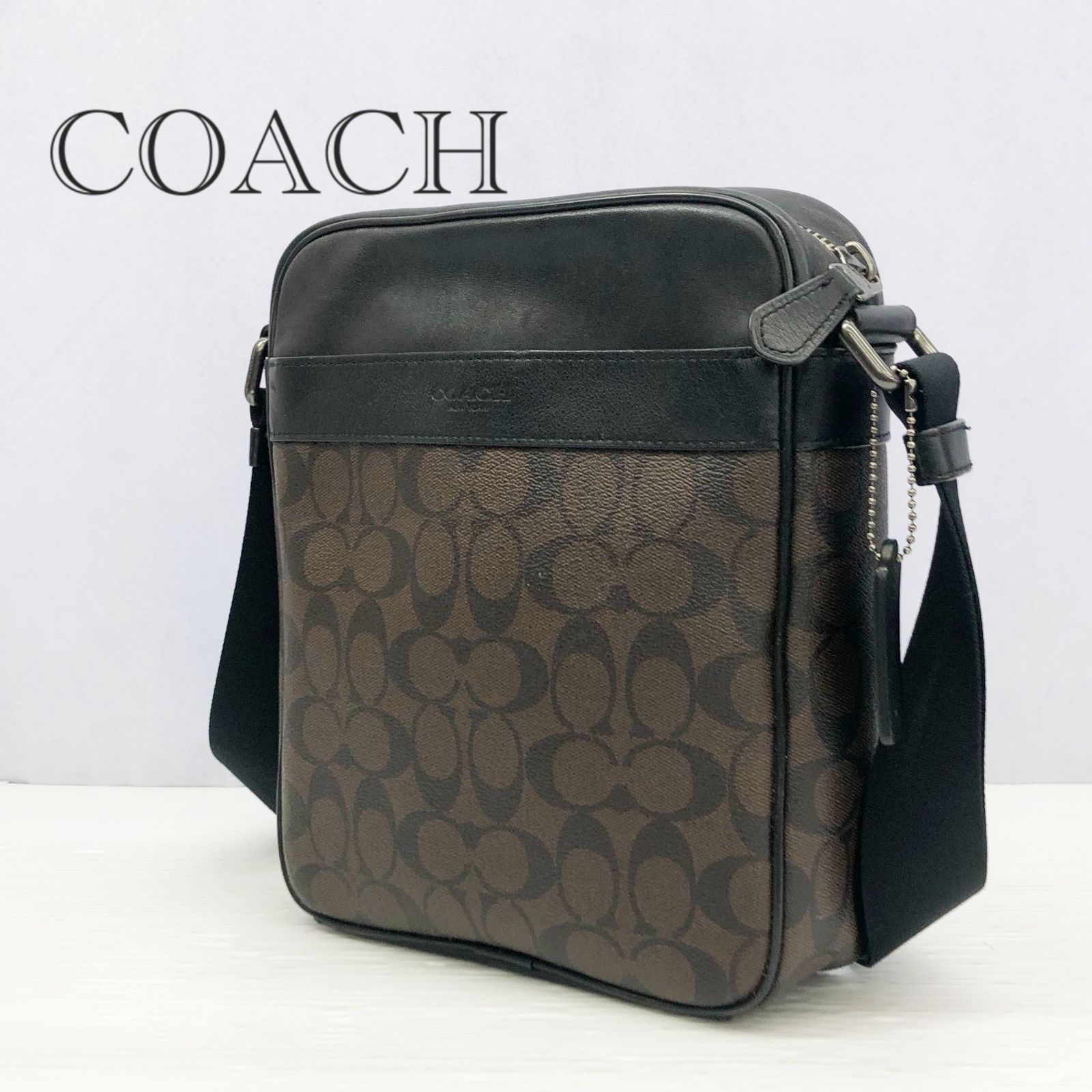 COACH コーチ シグネチャー PVC レザー ショルダーバッグ F54788