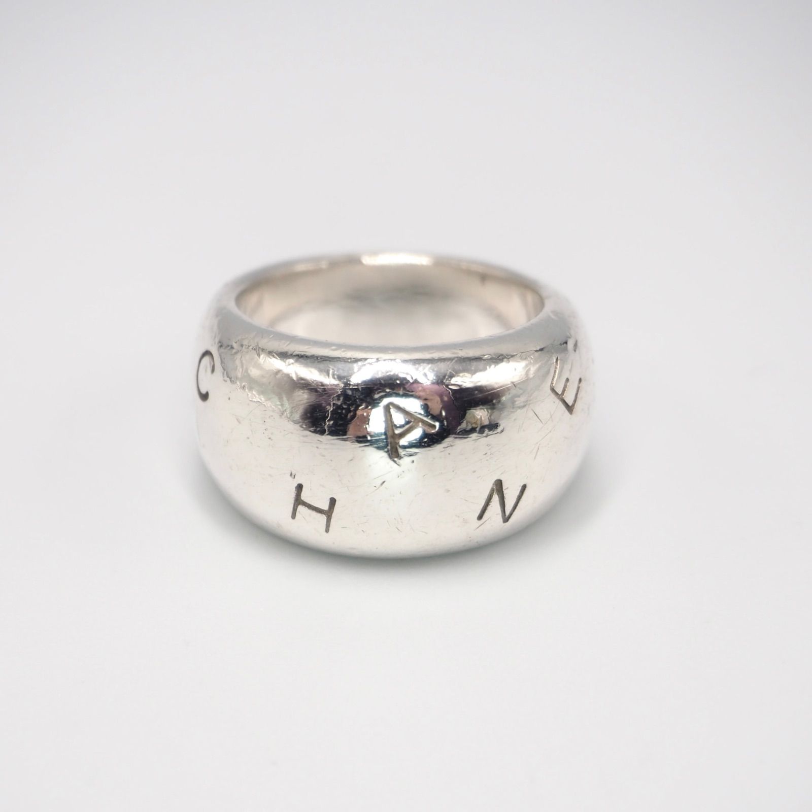 CHANEL 約13号 ヴィンテージ ロゴ リング シルバー925 シャネル - メルカリ