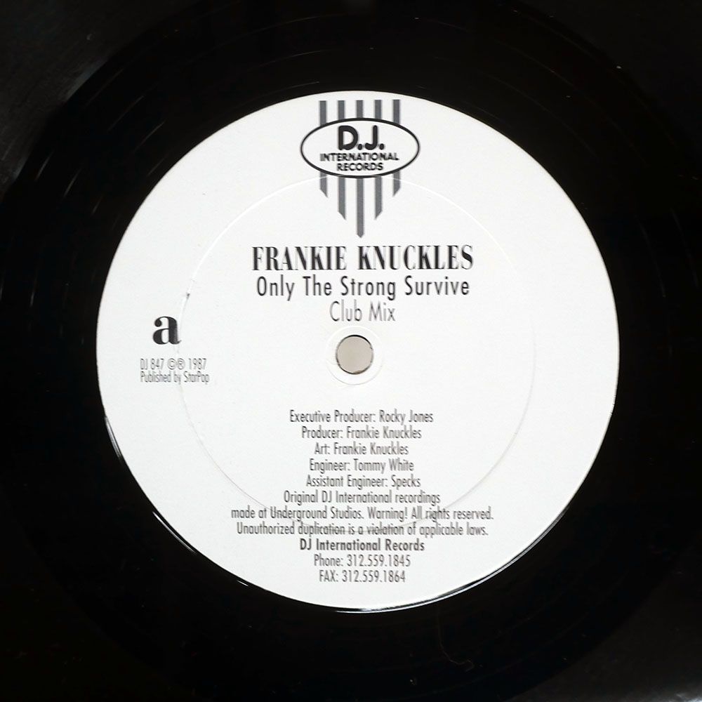 US盤 FRANKIE KNUCKLES/ONLY THE STRONG SURVIVE/D.J. INTERNATIONAL