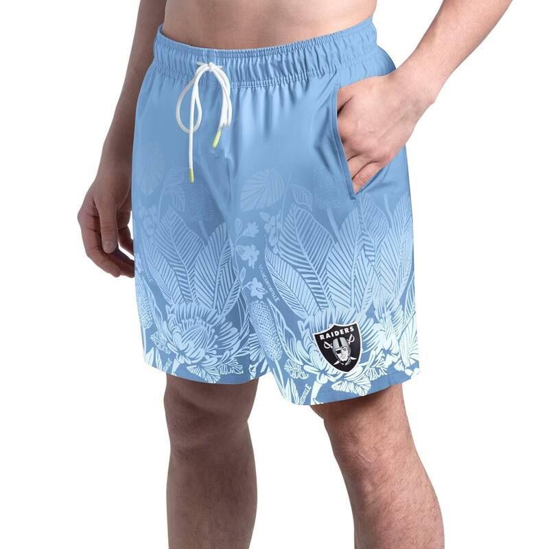 マルガリータビル メンズ 水着 ハーフパンツ・ショーツ ショートパンツ Mens Margaritaville Light Blue Las Vegas Raiders Lagoon Fiesta Swim Shorts Lvr Light ブルー