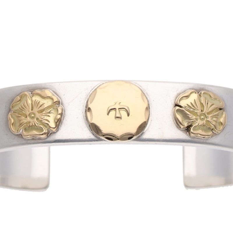 ゴローズ ダブルローズ付き平打ち S バングル メンズ - メルカリ