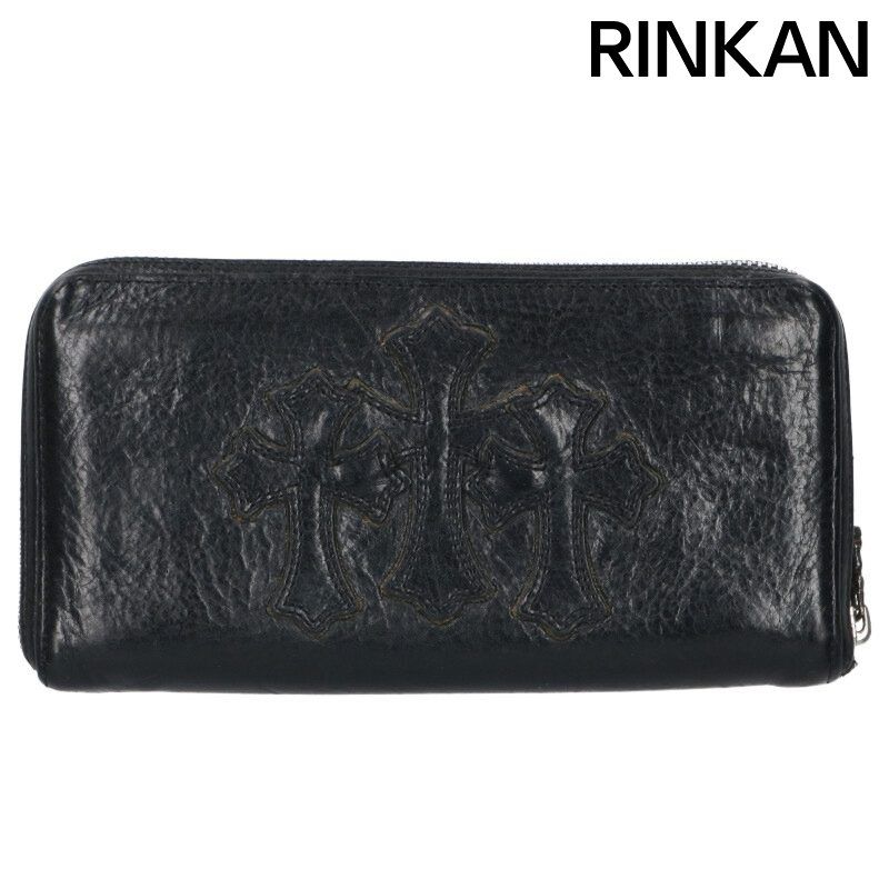 クロムハーツ REC F ZIP 3クロスラウンドジップレザーウォレット財布