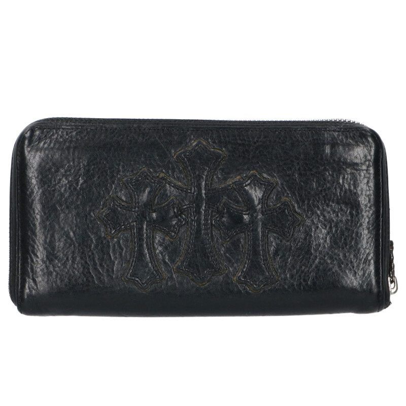 クロムハーツ REC F ZIP 3クロスラウンドジップレザーウォレット財布