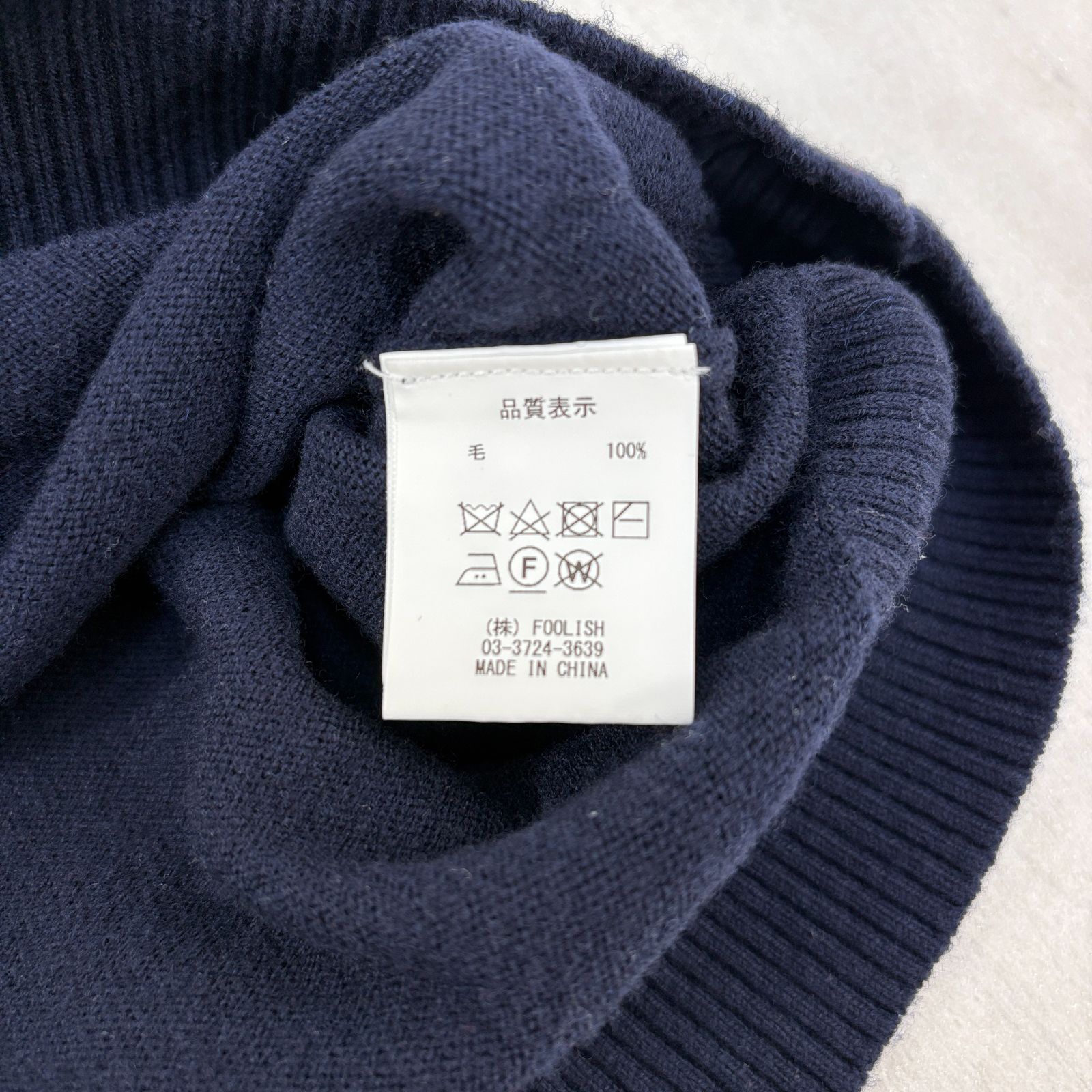 ROUGH&SWELL ラフアンドスウェル ニットセーター ネイビー サイズXL