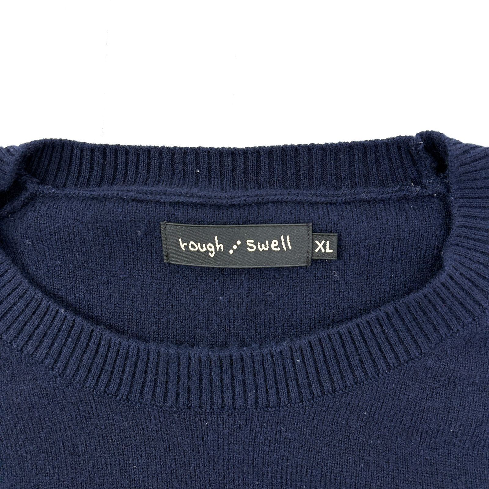 ROUGH&SWELL ラフアンドスウェル ニットセーター ネイビー サイズXL