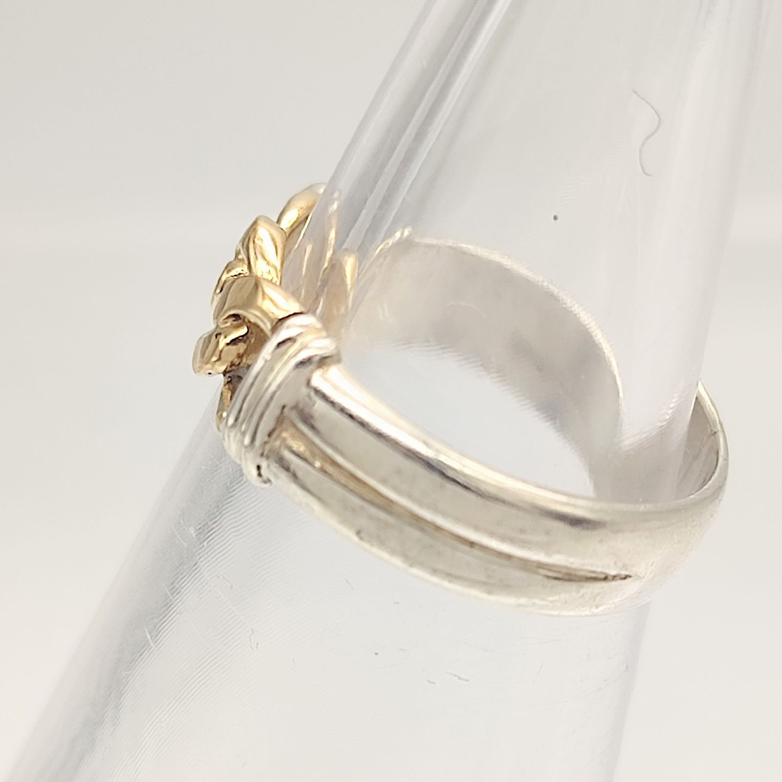 美品】TRUSSARDI トラサルディ リング SILVER K18×シルバー925 9号 2.9