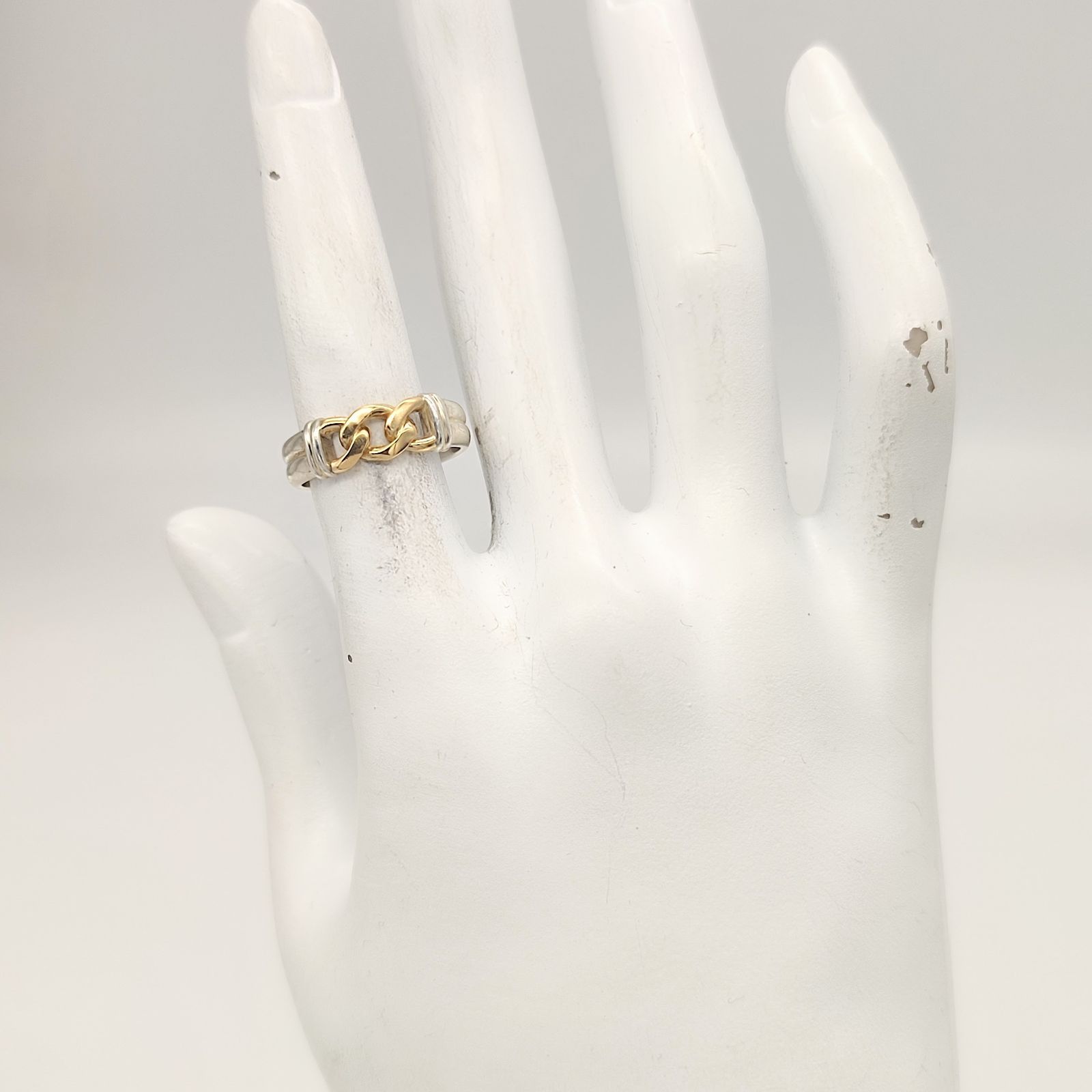 美品】TRUSSARDI トラサルディ リング SILVER K18×シルバー925 9号 2.9