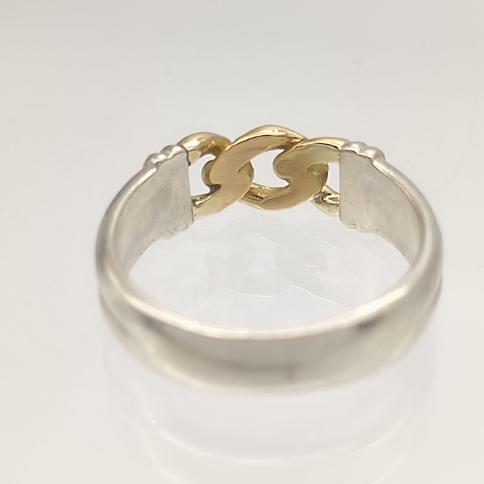 美品】TRUSSARDI トラサルディ リング SILVER K18×シルバー925 9号 2.9