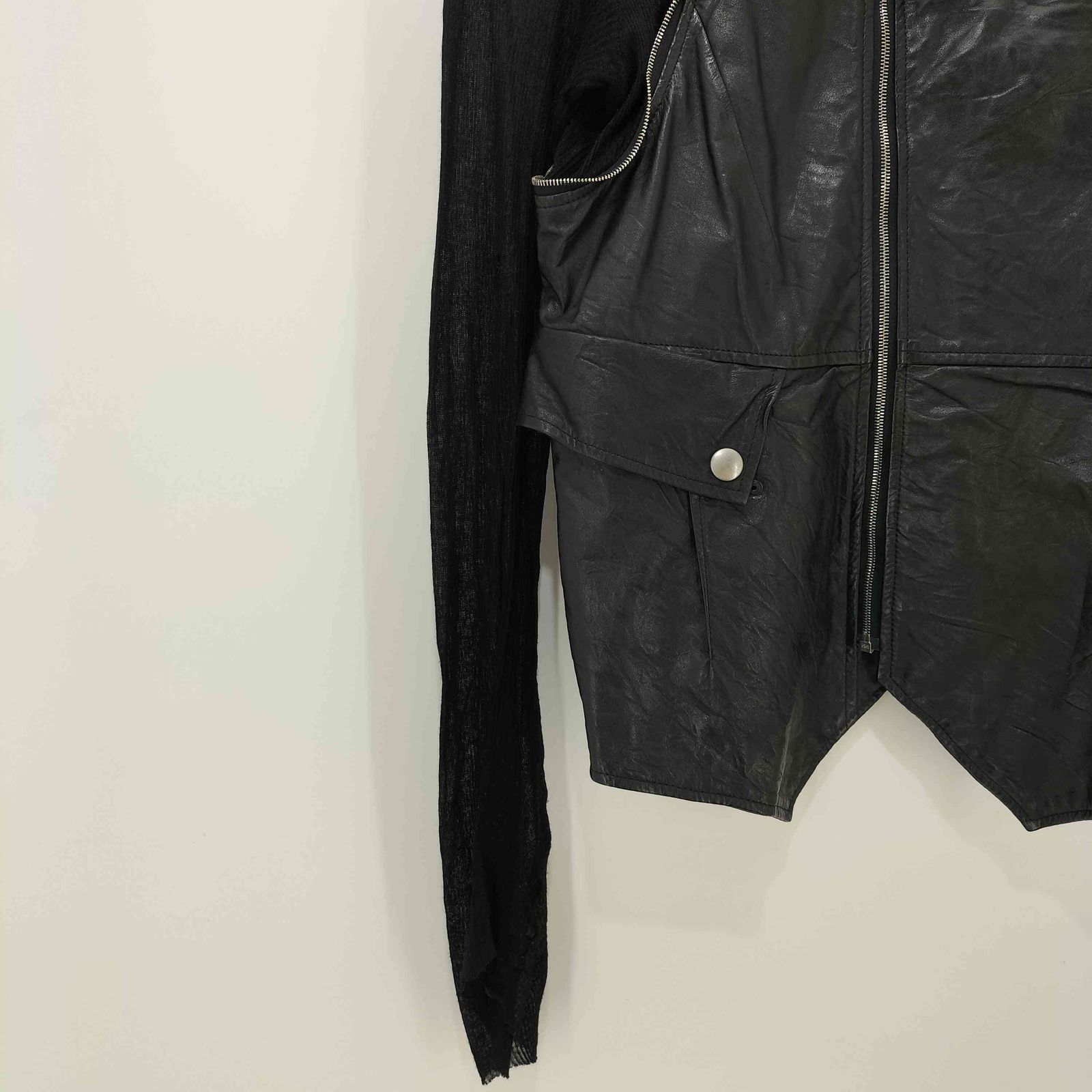 アンダーカバー UNDERCOVER 09SS スタースタッズ 切替 レザー バイカー