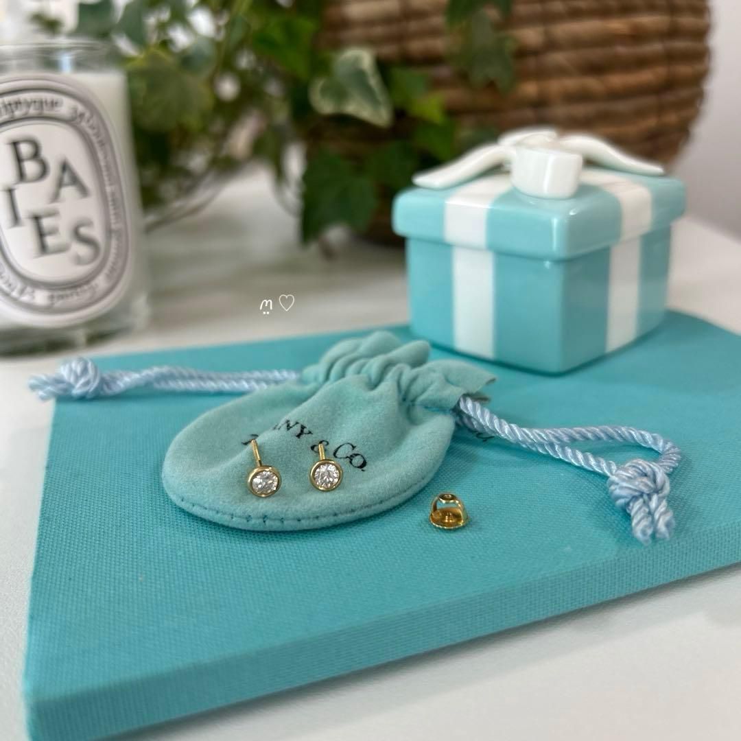 ティファニー ダイヤモンドバイザヤードピアス0.44ct Ꮶ18イエロー