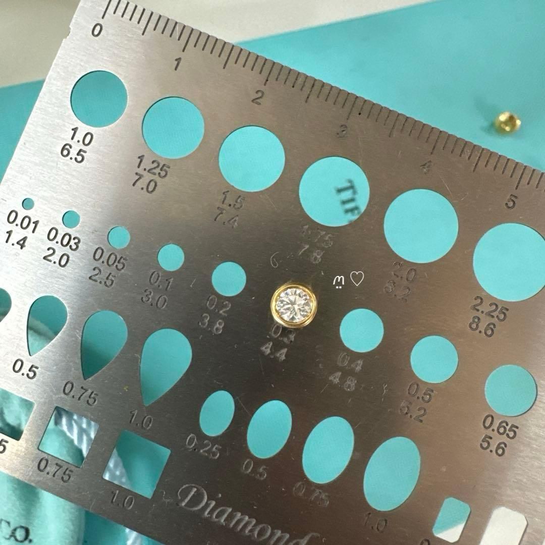 ティファニー ダイヤモンドバイザヤードピアス0.44ct Ꮶ18イエロー