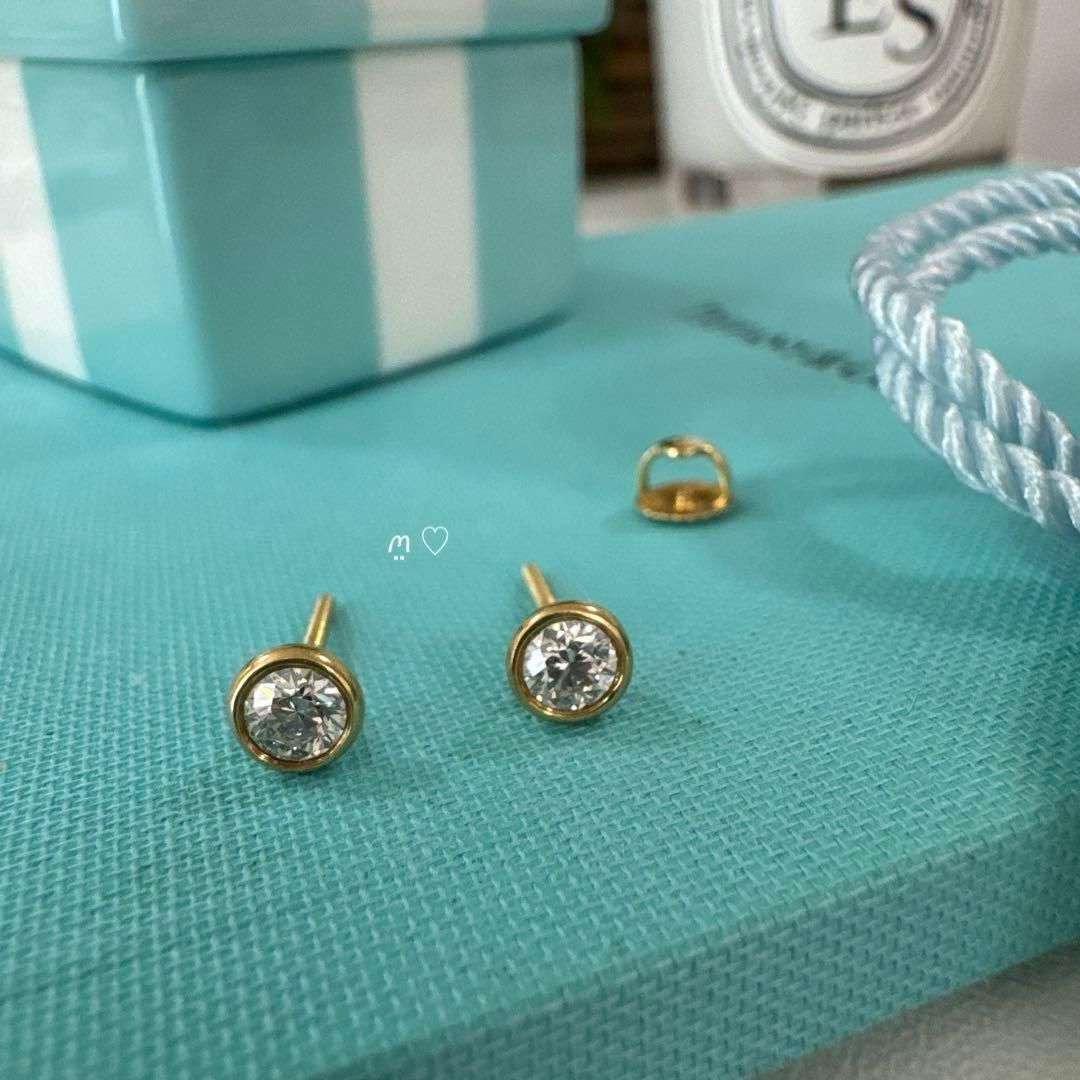 ティファニー ダイヤモンドバイザヤードピアス0.44ct Ꮶ18イエロー
