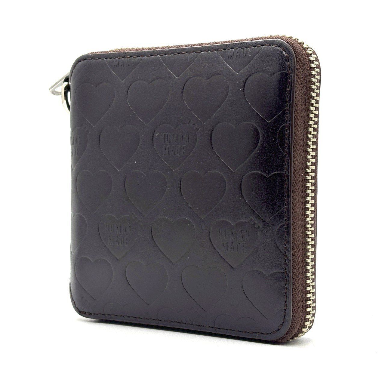 裏原の遊び心】 HUMAN MADE 二つ折り財布 ラウンドファスナー ハート
