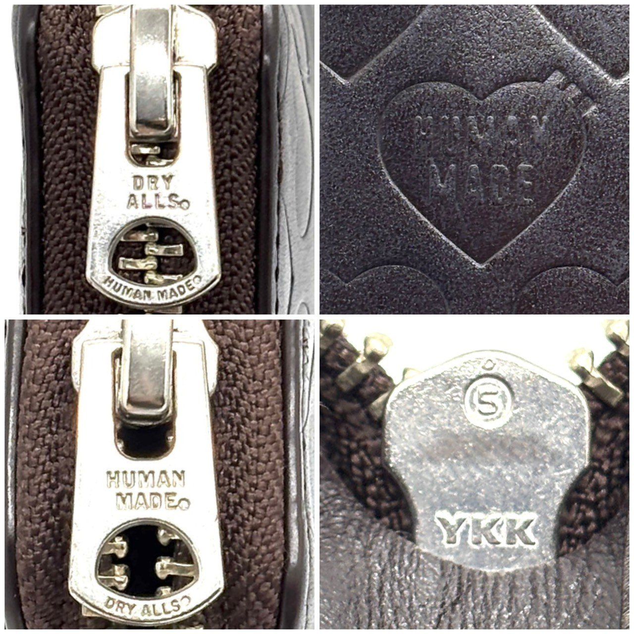 裏原の遊び心】 HUMAN MADE 二つ折り財布 ラウンドファスナー ハート