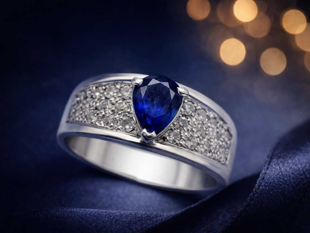 サファイア ダイヤモンドリング Pt900 6.24g 11.5号 Jewelry Sapphire0