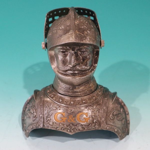 中古 当時物 NIKKA WHISKY G&G 騎士 ボトルカバー 鎧 13×14.5cm