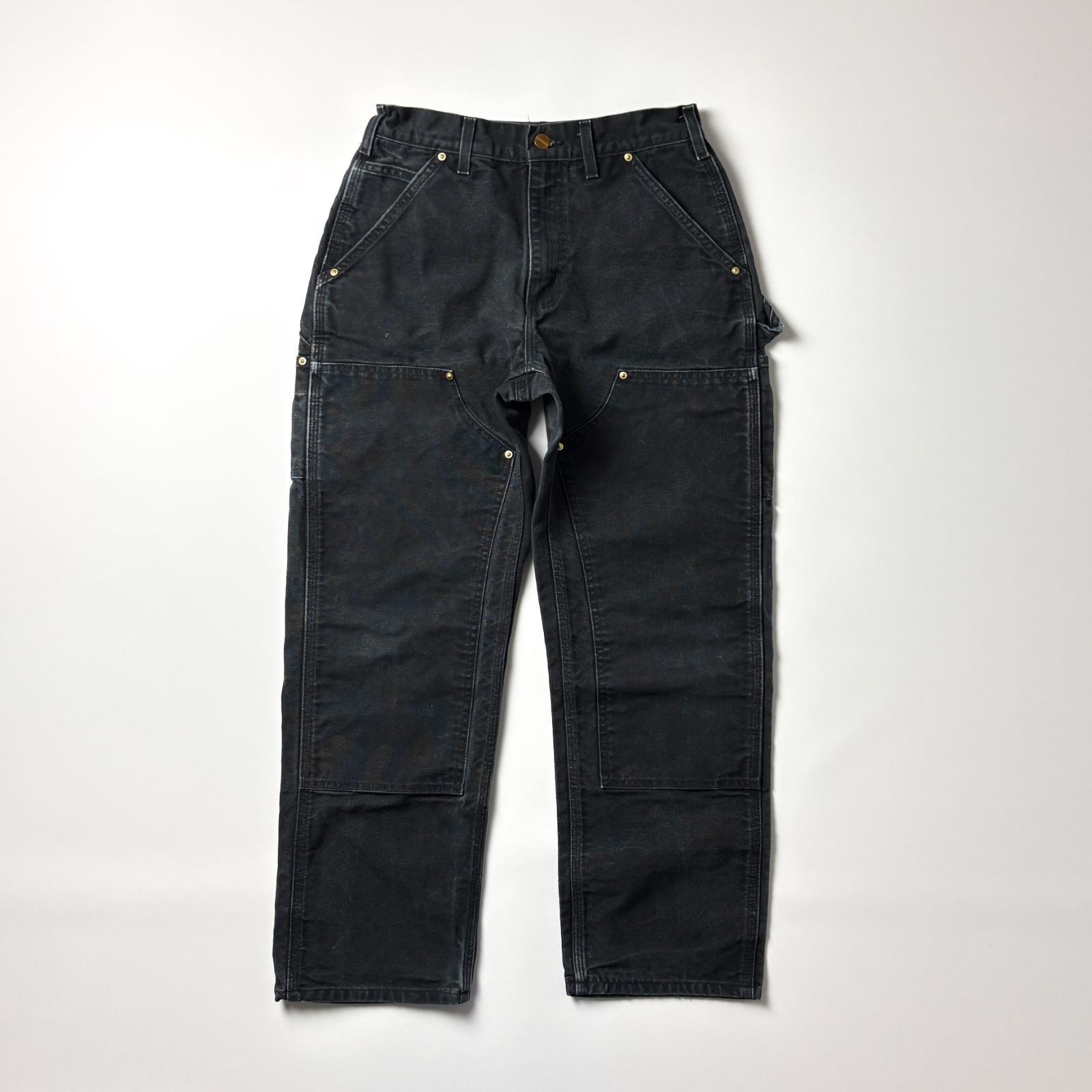 カーハート ダブルニー ペインターパンツ W29 L30 ブラック 黒 USA製