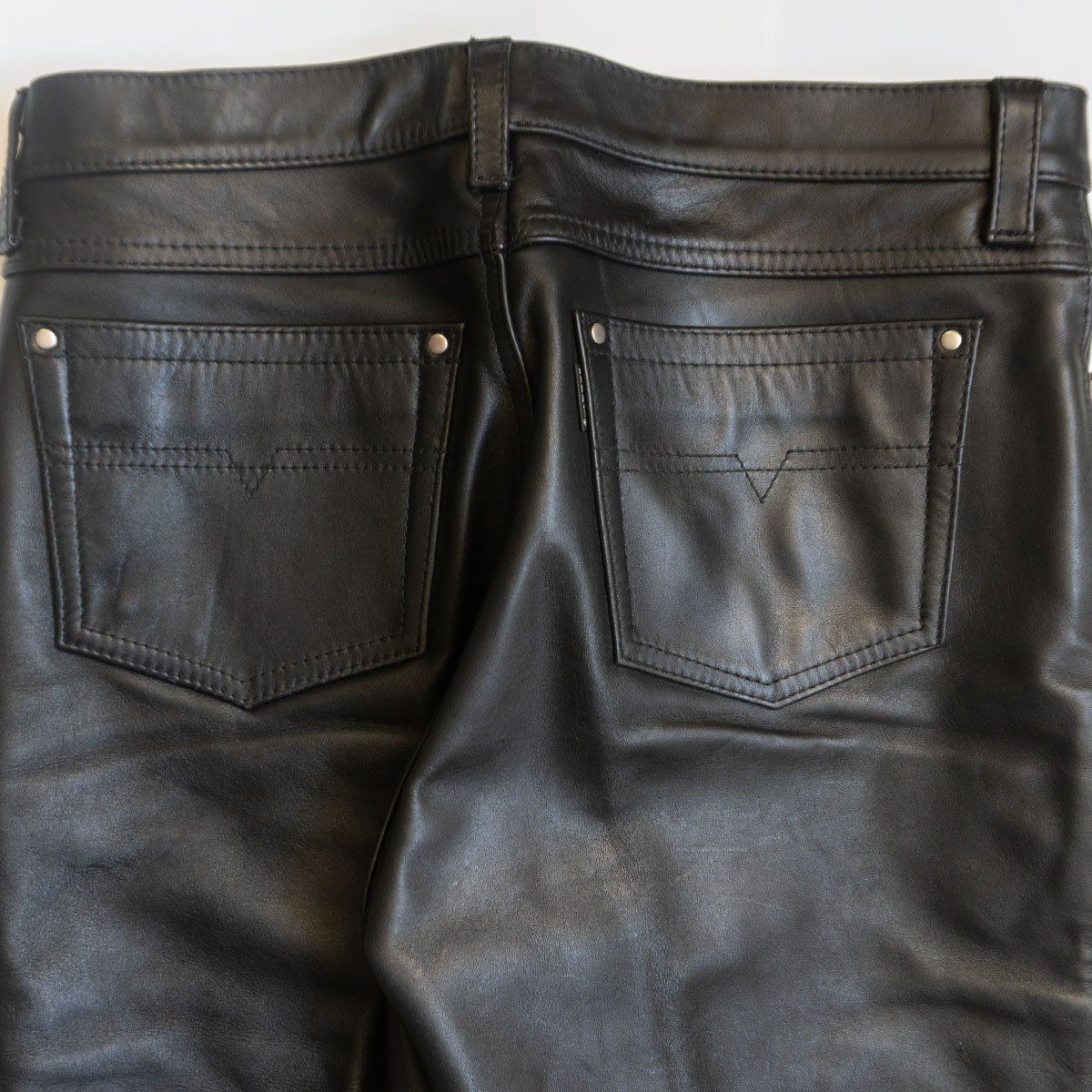 美品】KADOYA【レザーパンツ】36 ブラック カドヤ バイカー 26020538