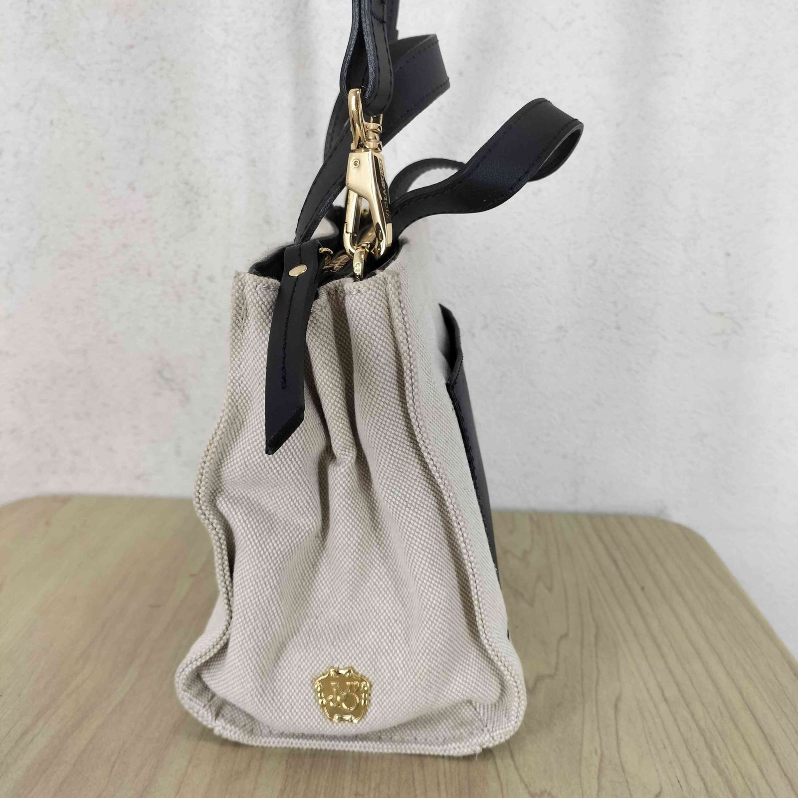 ヴィオラドーロ VIOLAdORO レザーキャンバス2WAYバッグ レディース