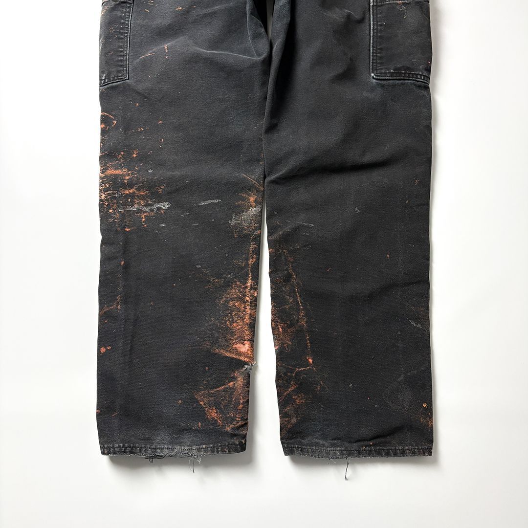 carhartt ダブルニー W34 L32 ブラック USA製 鬼フェード カーハート