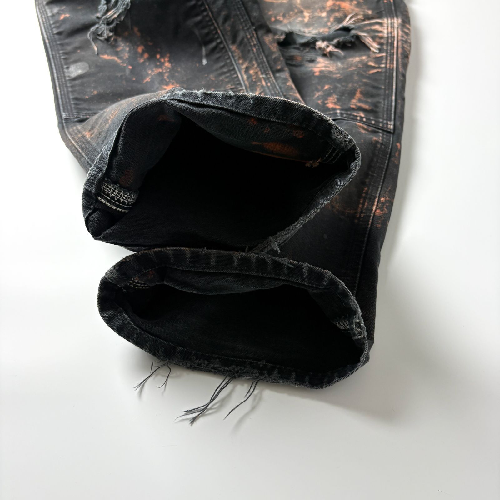 carhartt ダブルニー W34 L32 ブラック USA製 鬼フェード カーハート